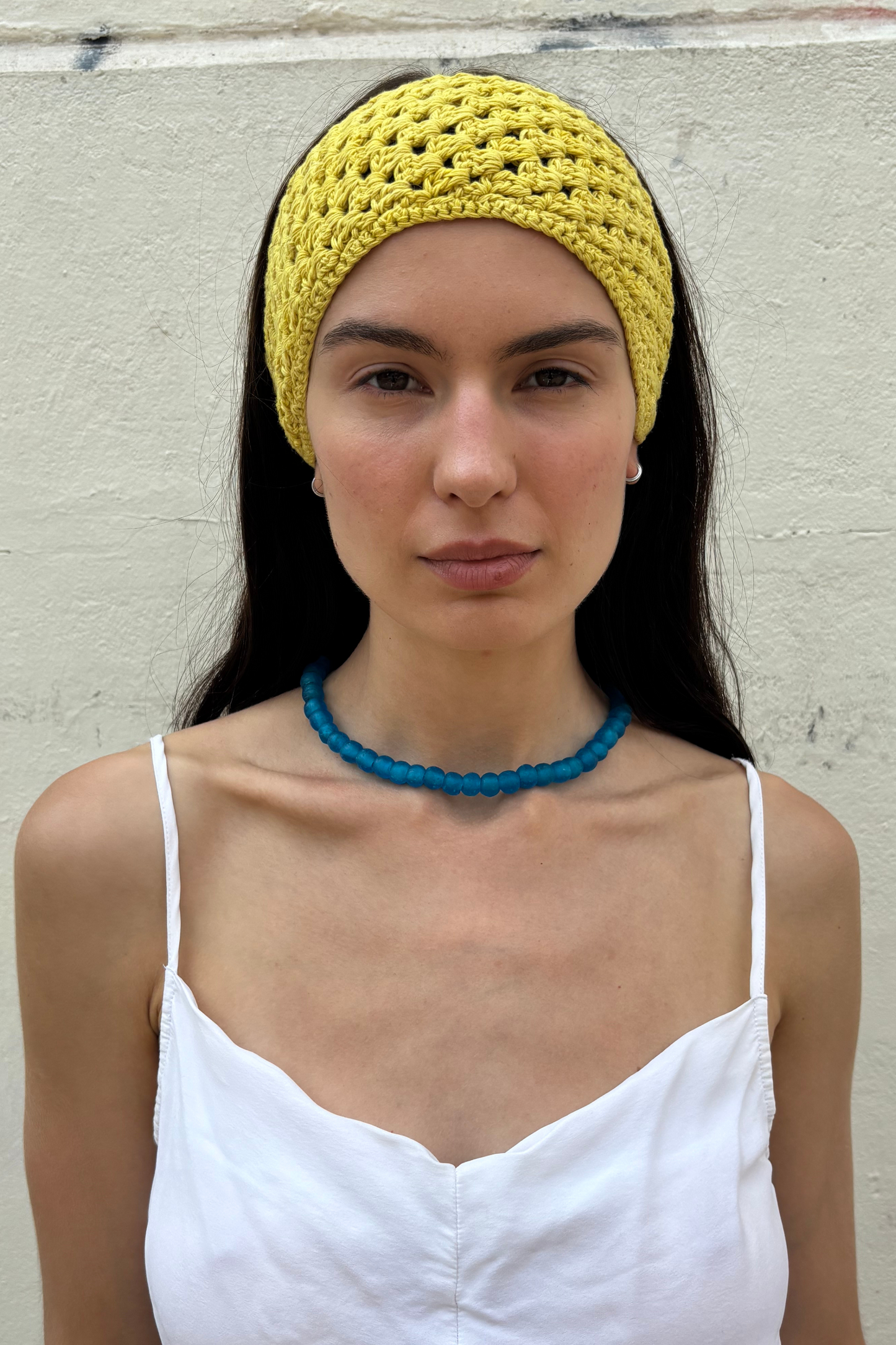 Hand Crocheted Bandana - Tumeric Yellow