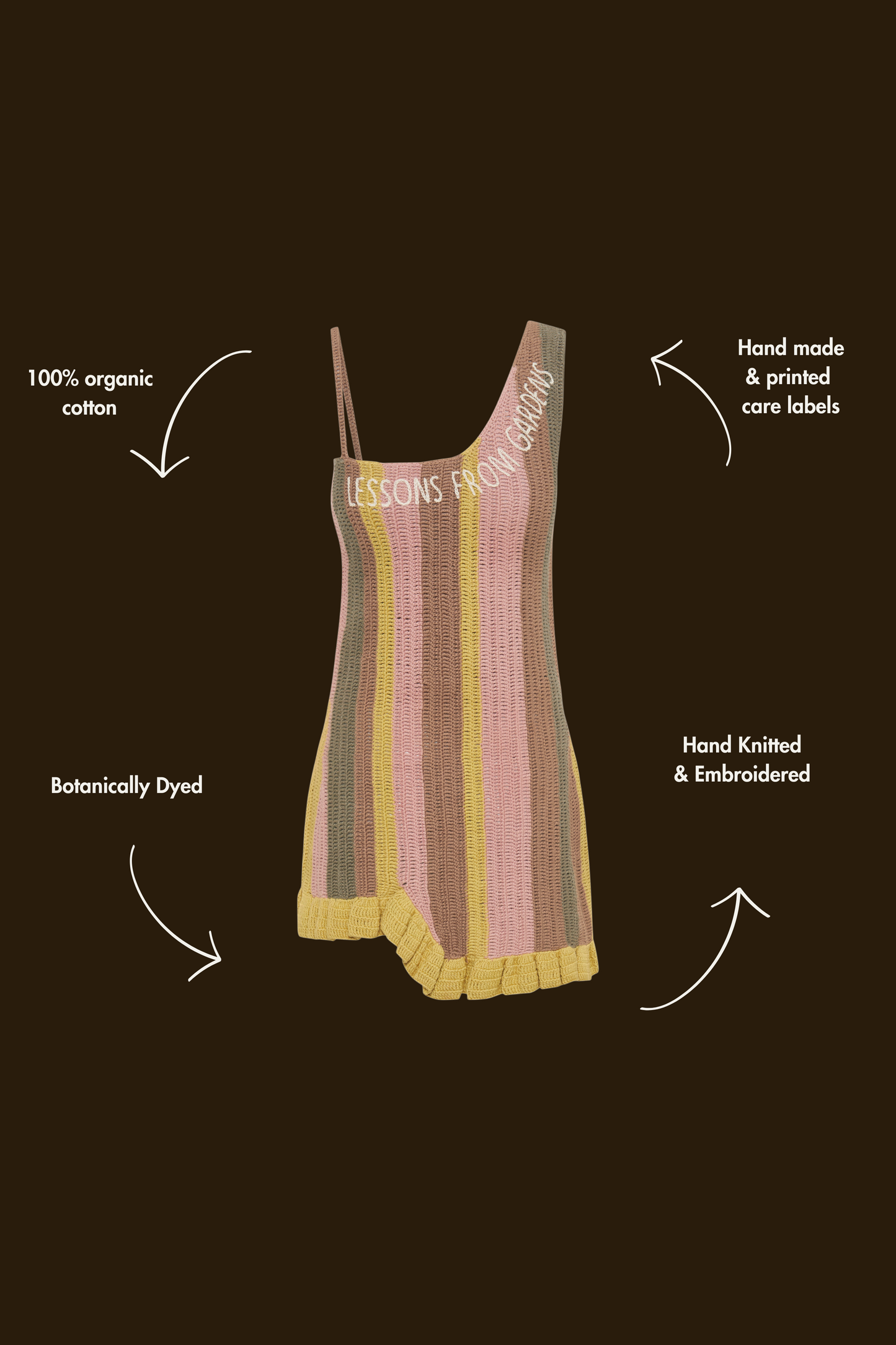 Hand Knitted Dress - Rainbow