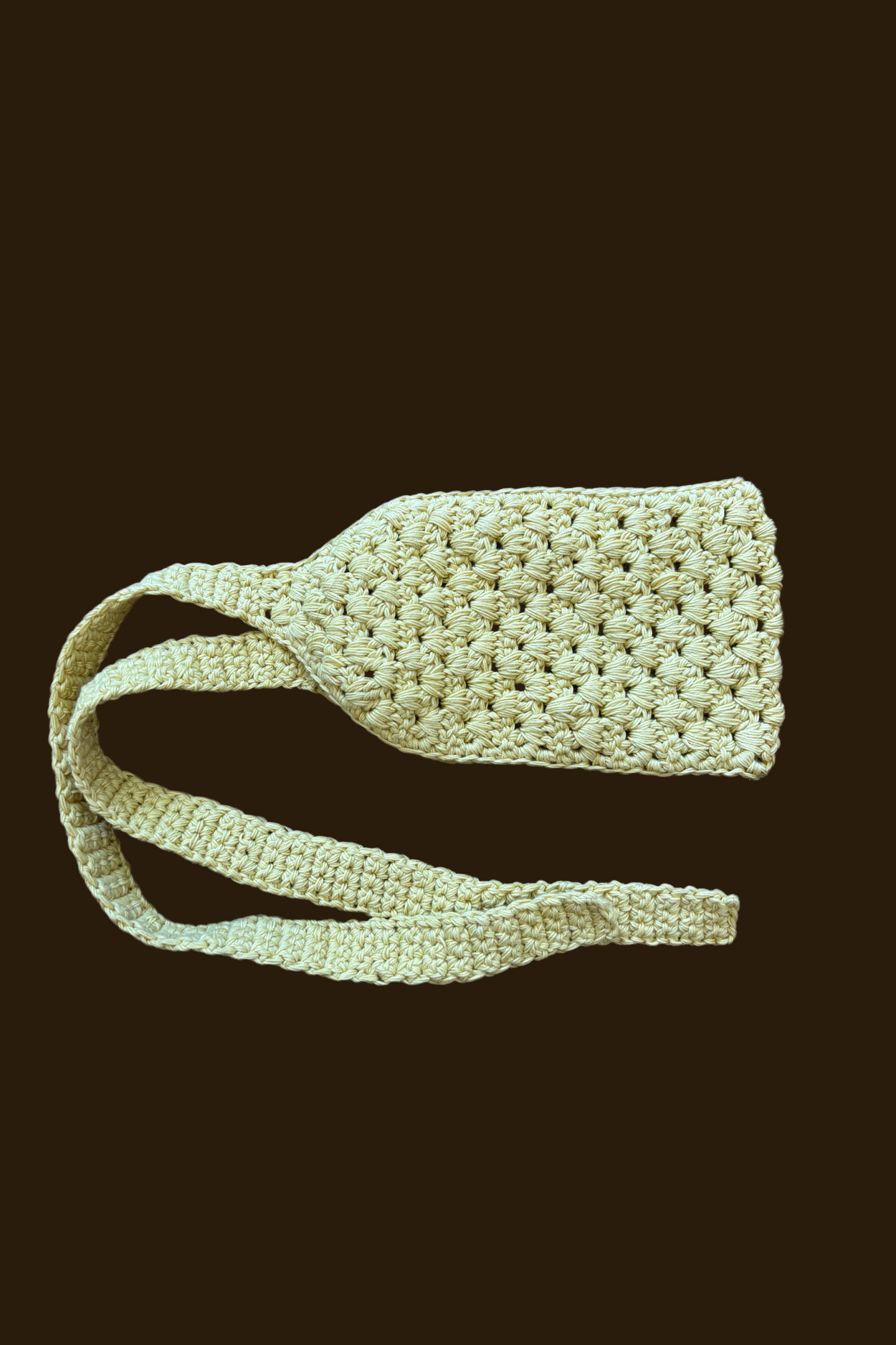 Hand Crocheted Bandana - Soft Yellow