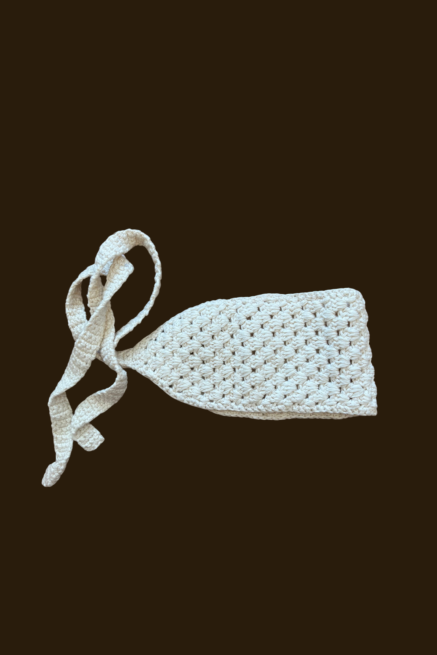 Hand Crocheted Bandana - Ecru