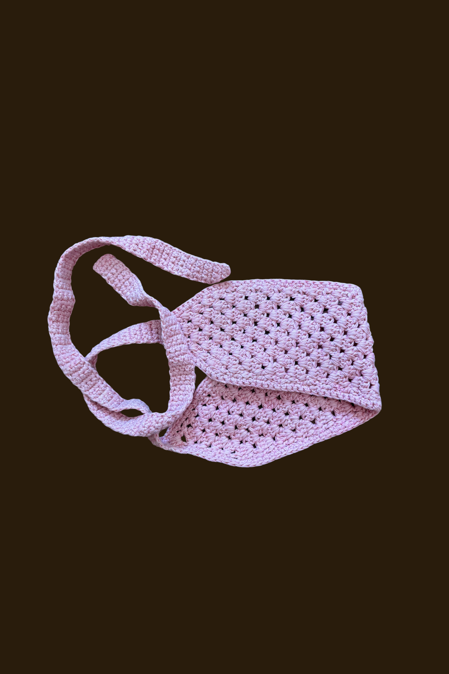 Hand Crocheted Bandana - Soft Pink