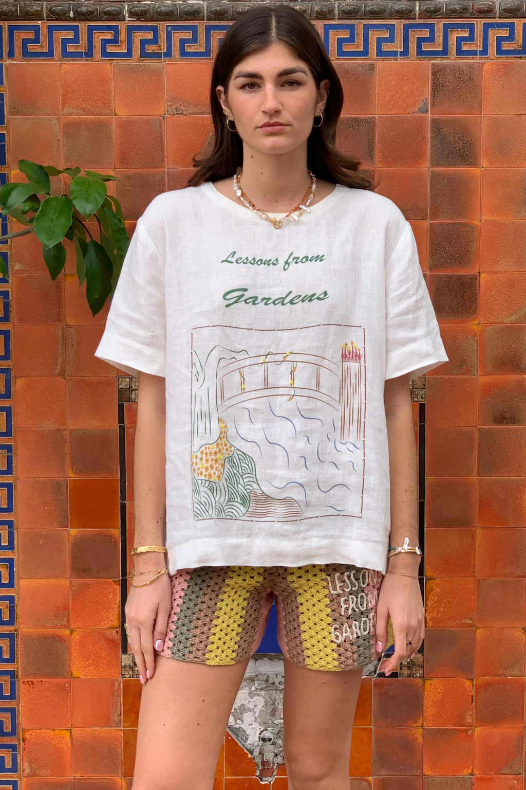 Garden Scene Tee – 100% Hemp Shirt