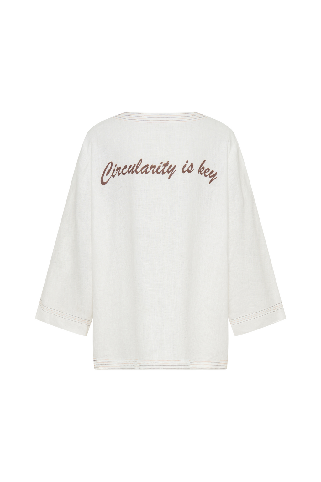 Contrast Stitched Hemp Robe