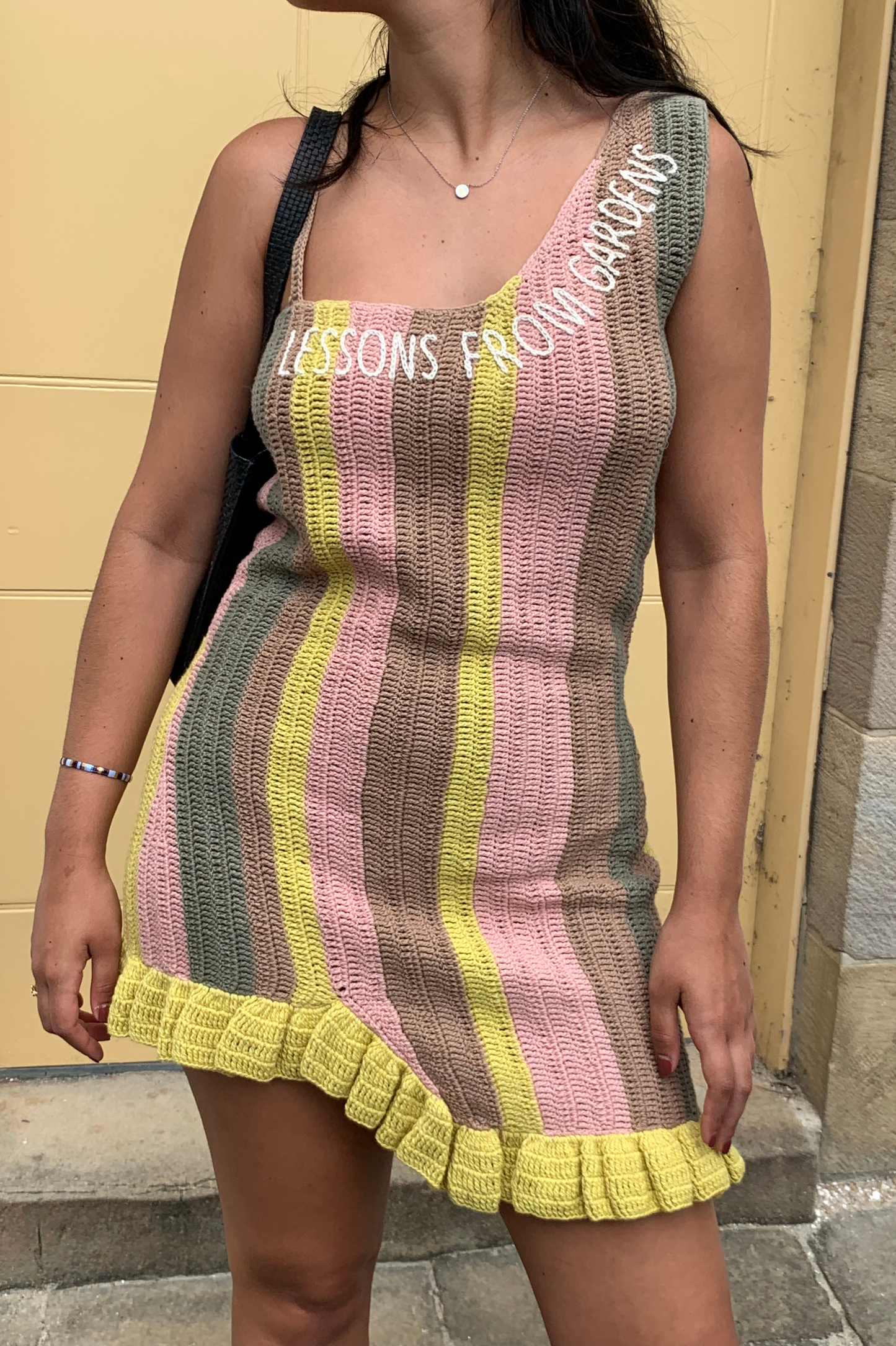 Hand Knitted Dress - Rainbow