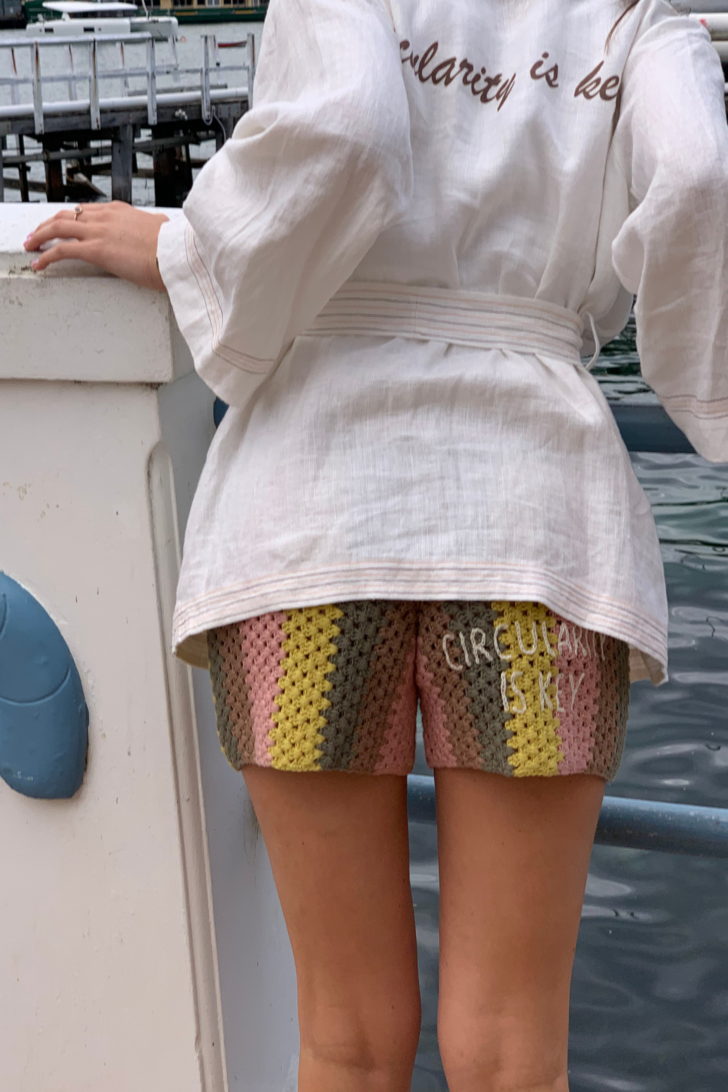 Hand Crocheted Shorts - Rainbow