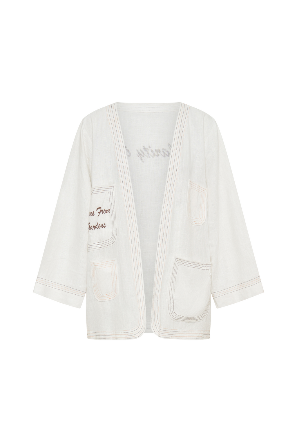 Contrast Stitched Hemp Robe