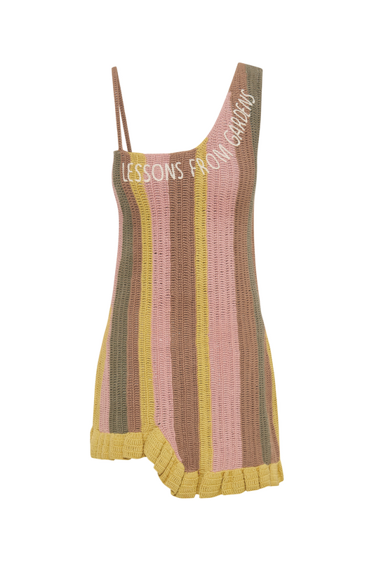 Hand Knitted Dress - Rainbow