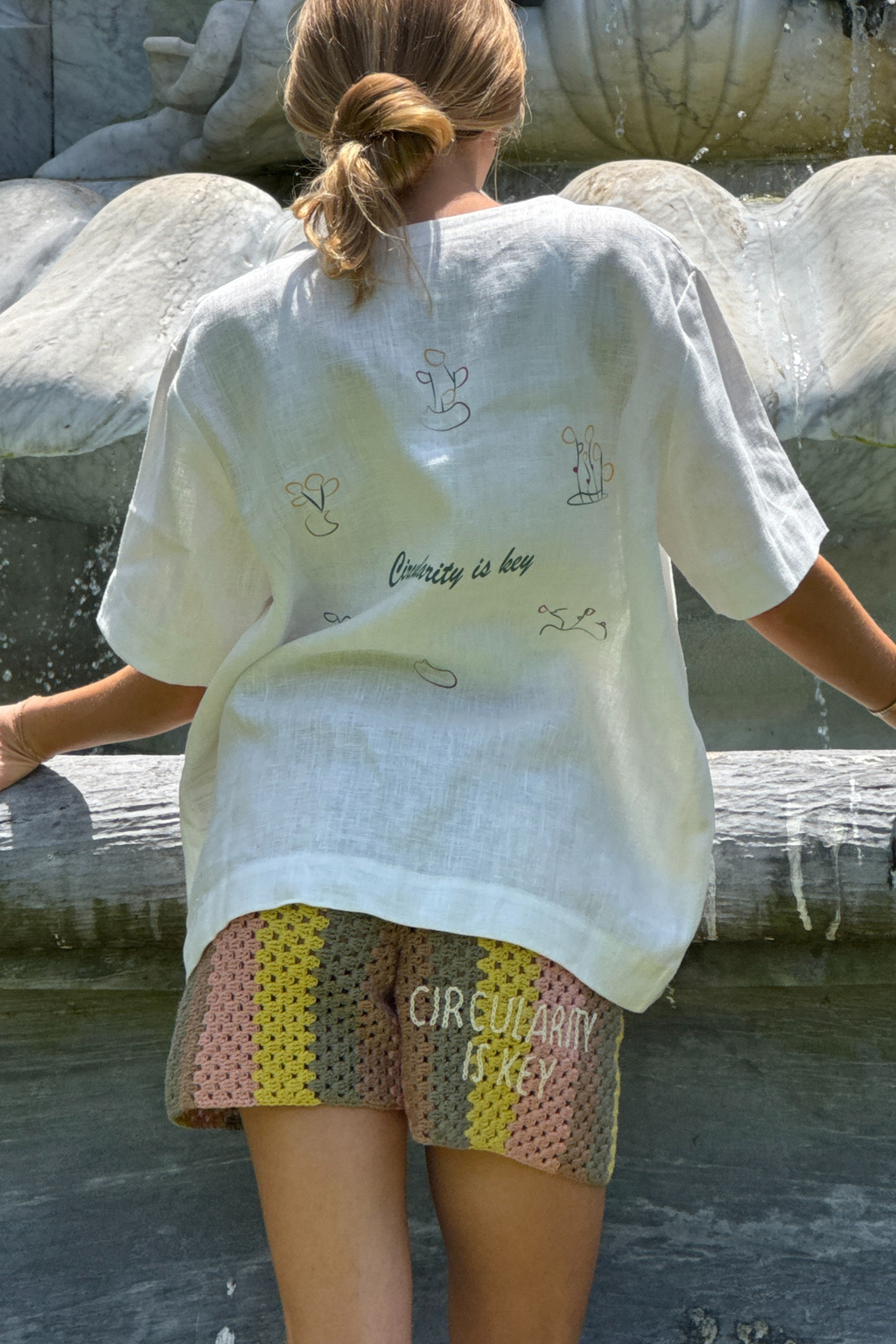 Garden Scene Tee – 100% Hemp Shirt