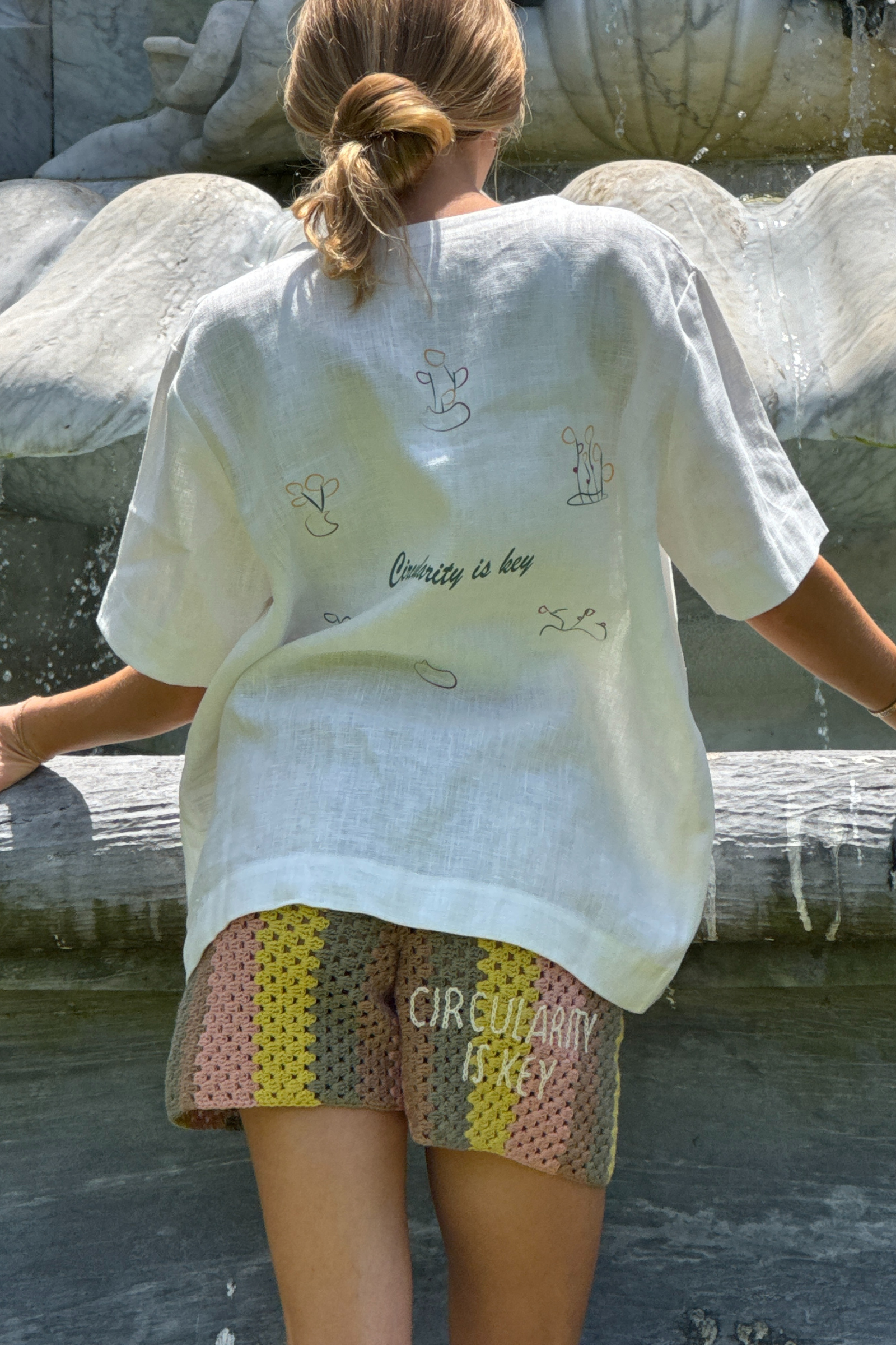 Garden Scene Tee – 100% Hemp Shirt