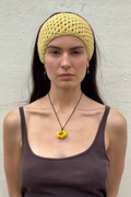 Hand Crocheted Headband - Soft Yellow