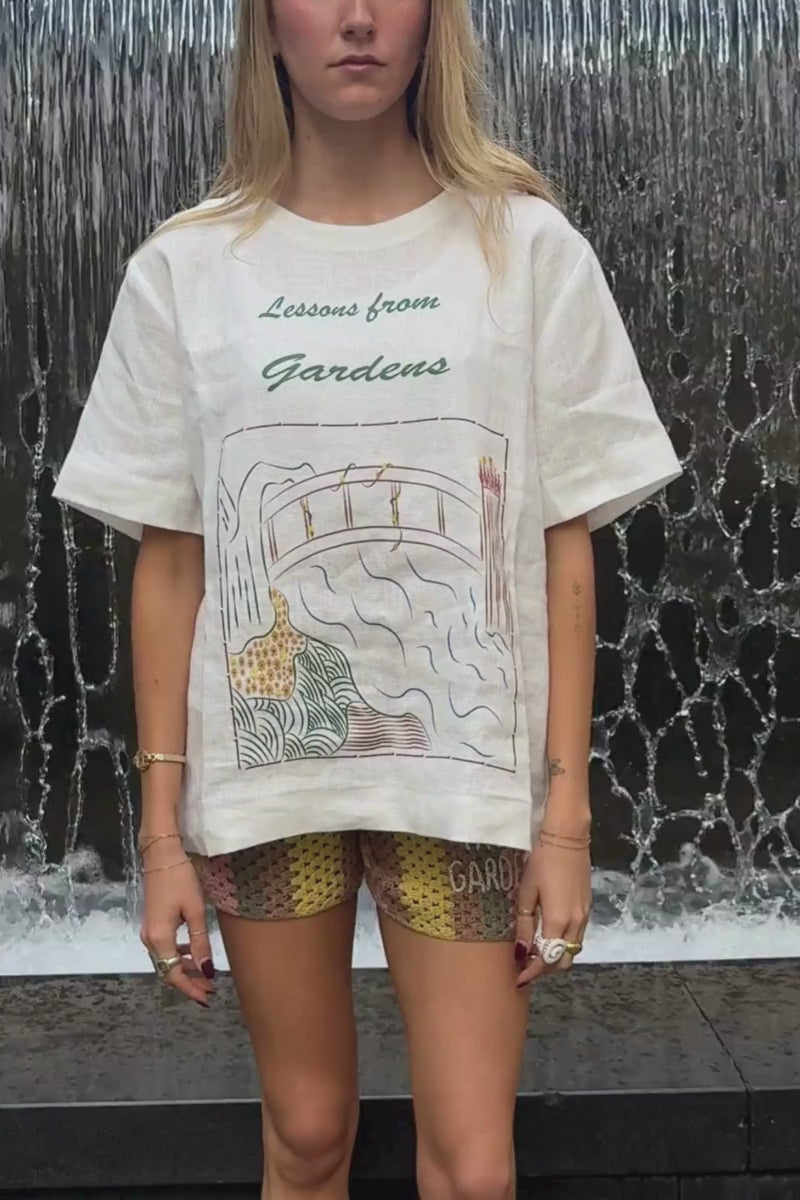Garden Scene Tee – 100% Hemp Shirt